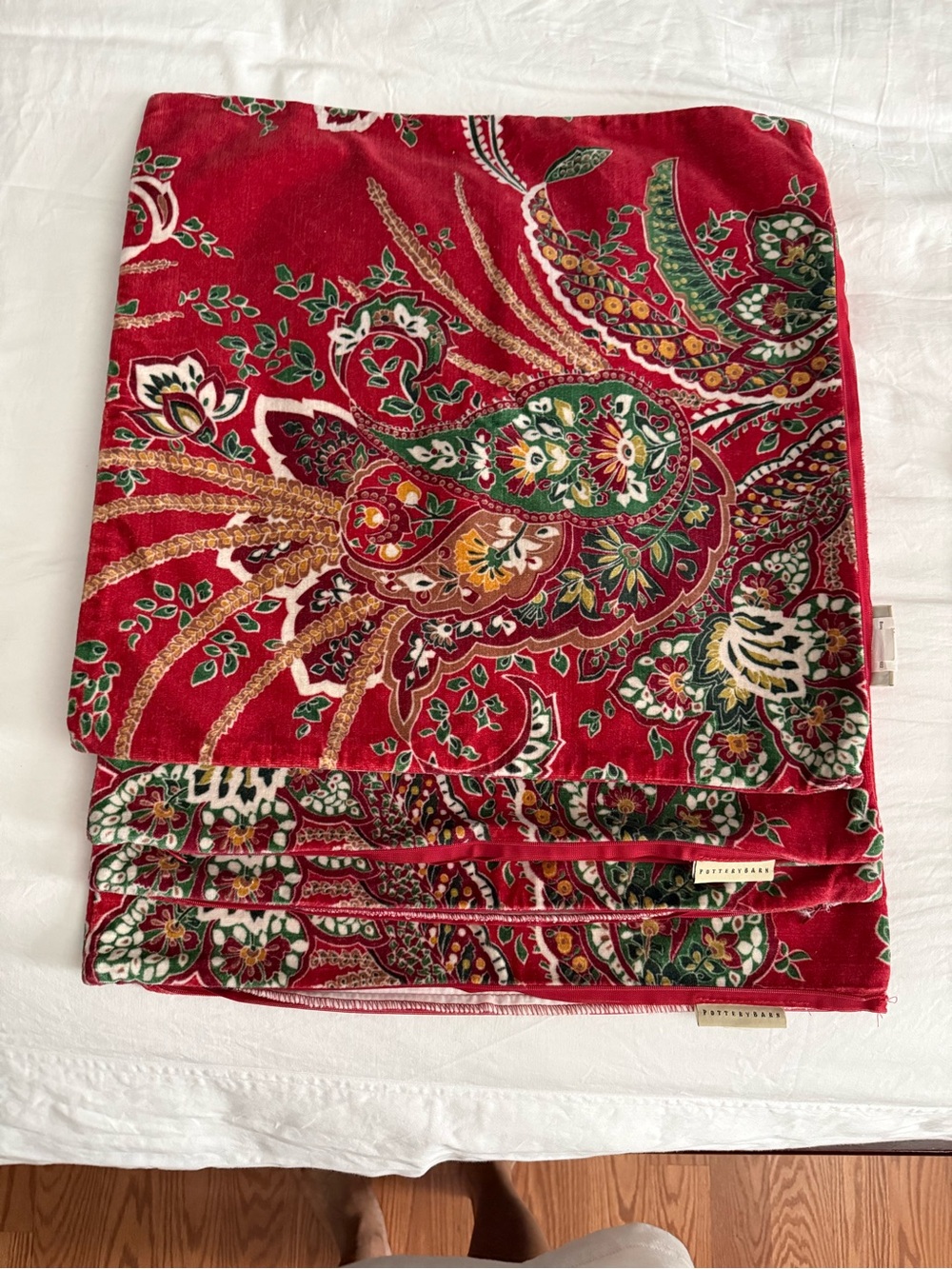 Decorative Red Paisley Throw Blanket - Home Accents